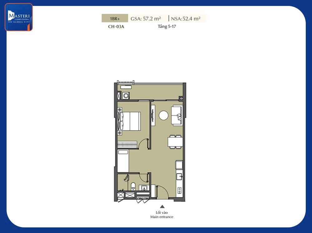 layout can ho 1pn+ masteri cosmo central