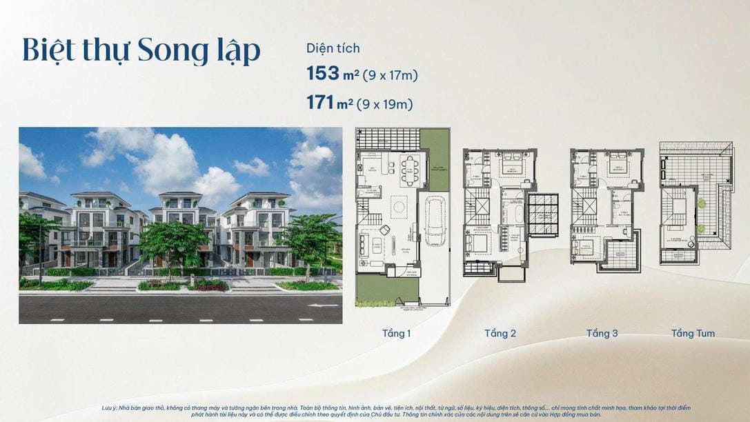 layout biet thu song lap gladia by the waters