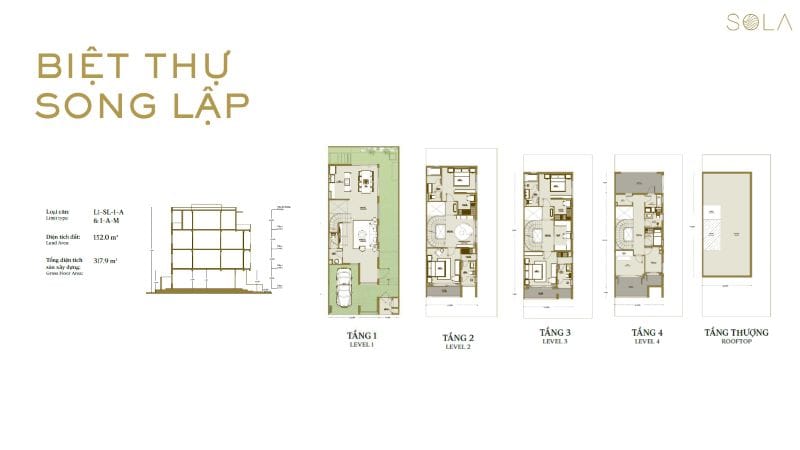 layout biet thu song lap sola the global city