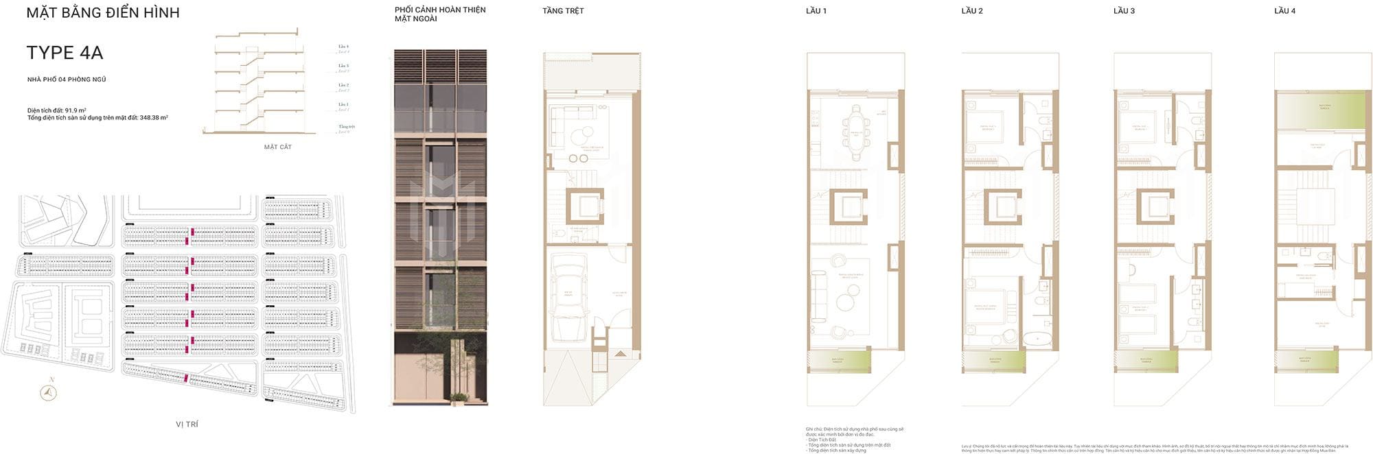 layout nha pho soho the global city
